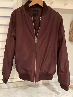 Buy Women’s/teen Burgundy Quilted Bomber Jacket New Look Size 8 VGC Great For Spring • 6£