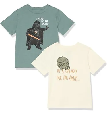 Buy Star Wars Boys And Toddlers' Short-Sleeve T-Shirts, Pack Of 2 • 7£