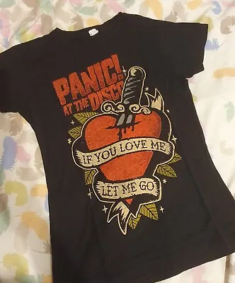 Buy Panic! At The Disco Vintage Style Tshirt Band Tee Women's Small  • 14.99£