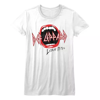 Buy Def Leppard Love Bites Womans Fitted T Shirt Heavy Metal Band Merch • 24.15£