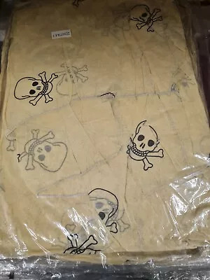 Buy Ladies Women’s Scarf Pashmina Shawl Wrap Yellow Gothic Skull Skeleton Crossbones • 4.70£