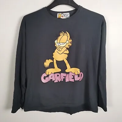Buy ZARA KIDS T-Shirt Age 13/14 164cm Black Pink Garfield Cartoon Merch • 6.49£