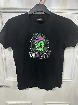 Buy Retro Dragstrip Clothing Womens Vince Ray Punk Kitty T`shirt, Size L • 29.99£
