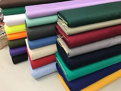 Buy PREMIUM QUALITY Cotton Drill Fabric 150cm Wide  Twill Extra Thick Material 50cm • 45£