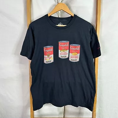 Buy Uniqlo Andy Warhol Shirt Mens Medium Campbell's Soup Art Black Short Sleeve • 12.48£