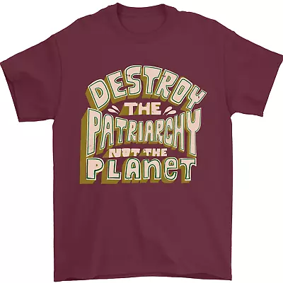 Buy Destroy Patriarchy Not The Planet Climate Change Mens T-Shirt 100% Cotton • 10.48£