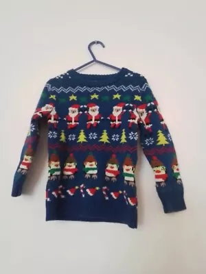 Buy Boys Girls Nutmeg Christmas Jumper Santa Penguin 2-3 Years • 4.99£