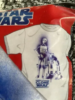 Buy Vintage Star Wars Droids T-Shirt Size L New White And Blue • 5£