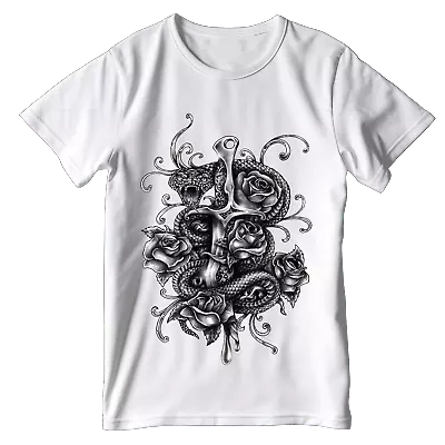 Buy Dagger And Snake T-shirt Casual Design Printed T-shirt Tee Mens Womens • 13.49£