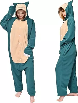 Buy Snorlax Adult Pyjamas Cosplay Sleepwear Jumpsuit Costume Unisex Size Small • 18.99£