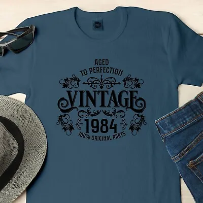 Buy 40th Birthday Gifts For Mens, Vintage 1984 Men's T Shirt, Born In 1984, 40 Bday • 10.99£