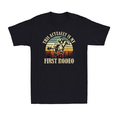 Buy This Actually Is My First Rodeo Vintage Western Life Cowboy Retro Men's T-Shirt • 14.99£