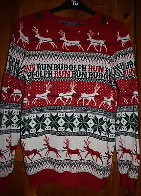 Buy Next  Christmas Jumper Size 9-10 Yrs Approx.30  Chest • 3£