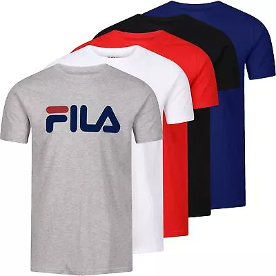 Buy Mens FILA Printed T-Shirt Short Sleeve Shirt Crew Neck Casual Summer Top Tee • 6.99£
