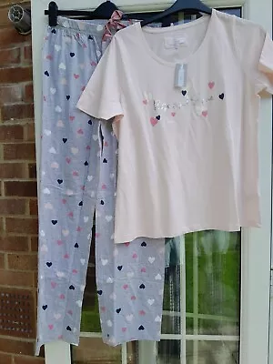 Buy Evans @ Yours Bnwt 14/16 Sleep Lounge Pyjamas Set Rise And Shine 100% Cotton... • 10.99£