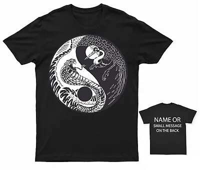 Buy Yinyang Yin Yang Crane Snake T-shirt • 12.95£