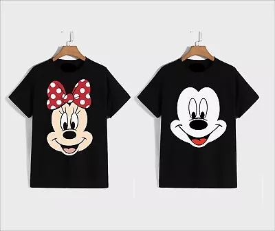 Buy Disney Mickey And Minnie  Mouse Cute Cartoon Unisex T-shirt, Mickey, Disneyland • 10.99£