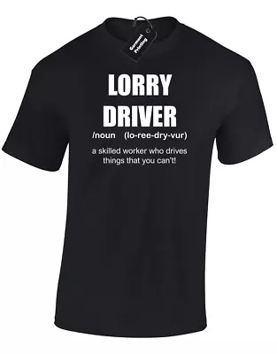 Buy Lorry Driver Definition Mens T-shirt Funny Gift Present Idea For Him Dad Father • 7.99£