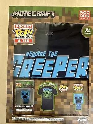 Buy Funko Pop & Tee Minecraft Charged Creeper T-Shirt Size Xtra Large 11-12 Years • 14.99£