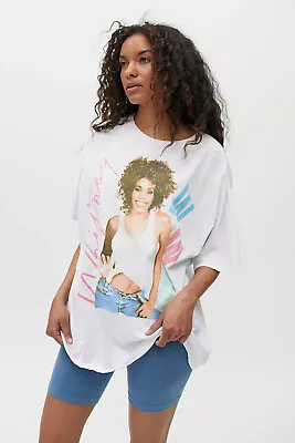 Buy Urban Outfitters Women's X Whitney Houston Photo Oversized Fit Tee T-Shirt • 18.89£