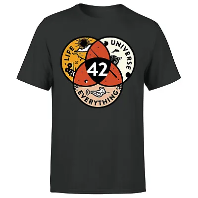 Buy 42 The Answer To Life The Universe And Everything Vintage Mens T-Shirt#P1#OR#A • 9.99£