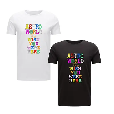 Buy Astra World Travis Scott Concert Tee Wish You Were Here Retro Colourful Tee Top • 13.49£