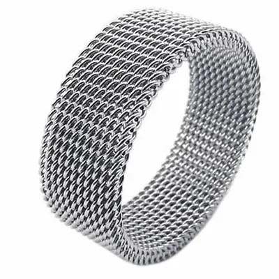 Buy Silver Chain Flexi Steel Ring Cool Top Quality Jewellery For Men Gift  A531 • 7£