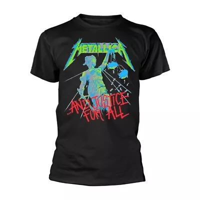 Buy METALLICA - AND JUSTICE FOR ALL BLACK T-Shirt, Front & Back Print X-Large • 20.09£