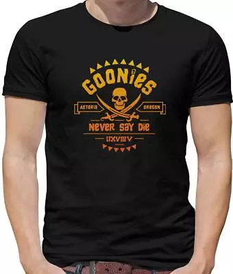 Buy Goonies, Never Say Die Mens T-Shirt - Film - One Eyed Willy - Chunk - Mikey • 13.95£