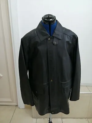 Buy Men Real Leather Classic Black 3/4 Jacket Gents Medium Outfit Casual Blazer Top • 49.99£