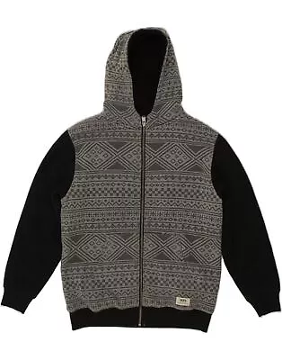 Buy VANS Boys Zip Hoodie Sweater 15-16 Years Medium Grey Colourblock Cotton VZ17 • 15.47£