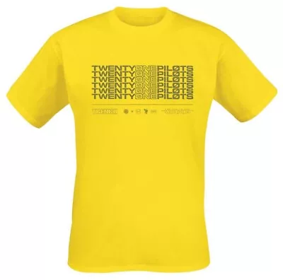 Buy Twenty One Pilots Stacker T Shirt Mens Yellow Large New • 17.99£