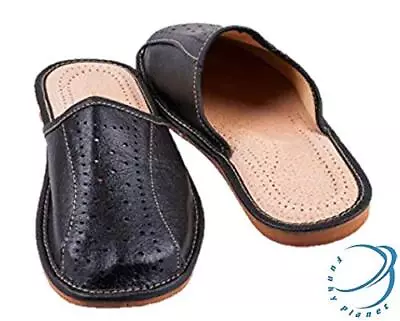 Buy Mens Leather Slippers Flops • 9.99£