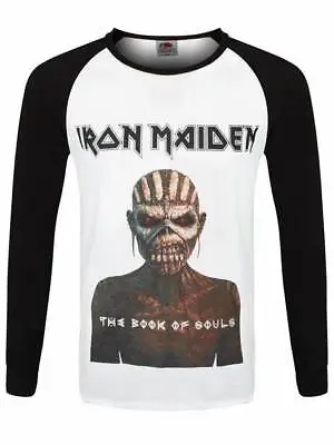 Buy Officially Licensed Iron Maiden Book Of Souls Raglan Baseball T Shirt • 16.50£