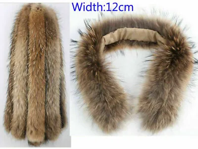Buy 70*12cm Farmed Real Fur Collar Scarf Trim For Down Jacket Parka Hood Collar  • 11.64£