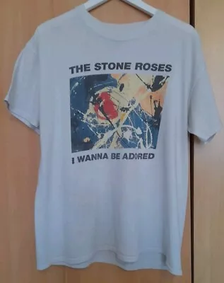 Buy Vintage Stone Roses - I Wanna Be Adored Large White T Shirt • 19.99£