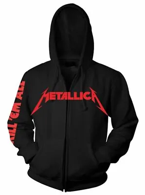 Buy Metallica Hoodie Kill Em All Hooded Top Zipped Official Black Rock Metal Band • 49.90£