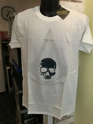 Buy Bioworld Assassins Creed Skull T-shirt White Tee Ts201422asc-m Medium (r9) • 10£