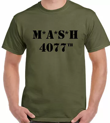 Buy MASH T-Shirt Mens 4077th Retro TV Show Programme USA 100% Retro Gift S- 3xl Tee • 7.97£
