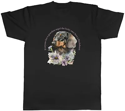 Buy Dachshund Mens T-Shirt Pet Dog Lover Guardian Angel Tee Gift • 8.99£