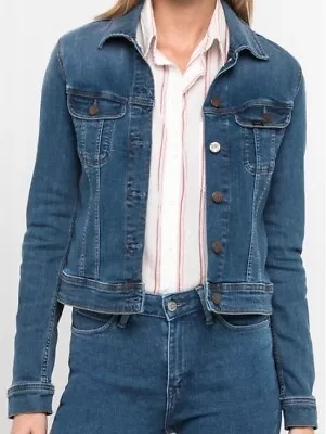 Buy Ex Lee Denim Jacket Slim Fit Ladies Womens Stretch Fitted Coat Classic Western  • 13.99£