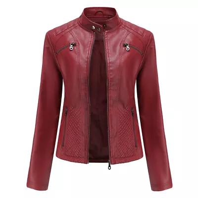 Buy Women's Leather Jacket Coat Genuine Leather Top Motorcycle Slim Fit Designer • 29.99£
