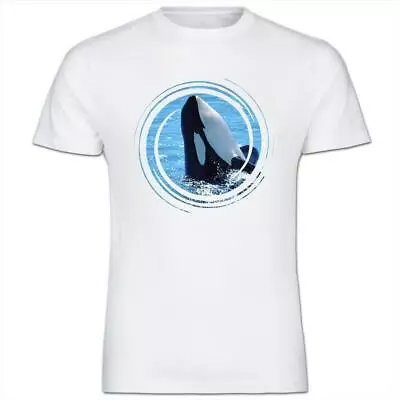 Buy Killer Whale Splashing Mens Cotton T-Shirt • 6.99£