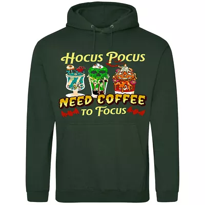 Buy Hocus Pocus, Need Coffee To Focus, Unisex Hoodie XS - 5XL, Witchcraft Coven Cafe • 31.95£