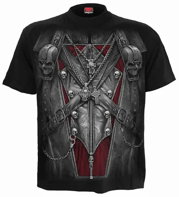 Buy Spiral Direct STRAPPED T-Shirt/Assassin/Skull/Biker/Goth/Costume/Cross/Celtic • 11.99£