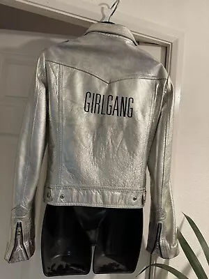 Buy Handmade Silver Leather Jacket By Sarah Baily • 85£