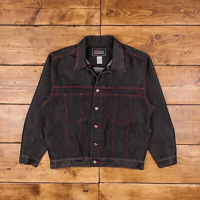 Buy Vintage Webs Denim Jacket L Oversized Dark Wash Workwear Jean Grey • 39.99£
