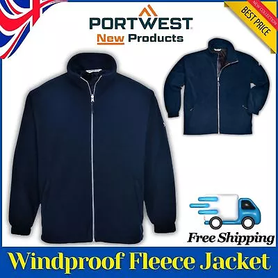 Buy Portwest Windproof Fleece Winter Jacket Anti-Pill Cold Protection Workwear Coat • 30.95£