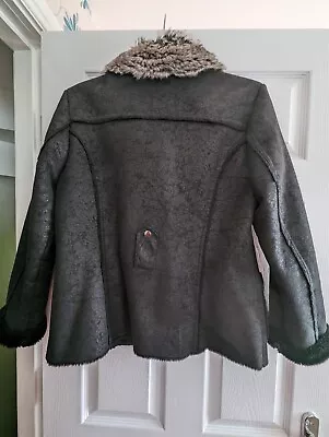 Buy Next Women's Black Faux Fur /Suede Jacket Size 10 Rrp£50 • 10£