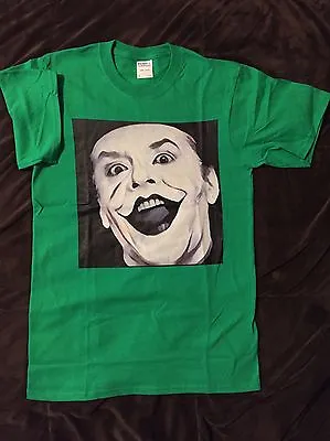 Buy JOKER- Jack Nicholson, Tim Burton T-Shirt Size SMALL (S) Mens Green- Herb Ritts • 34.38£